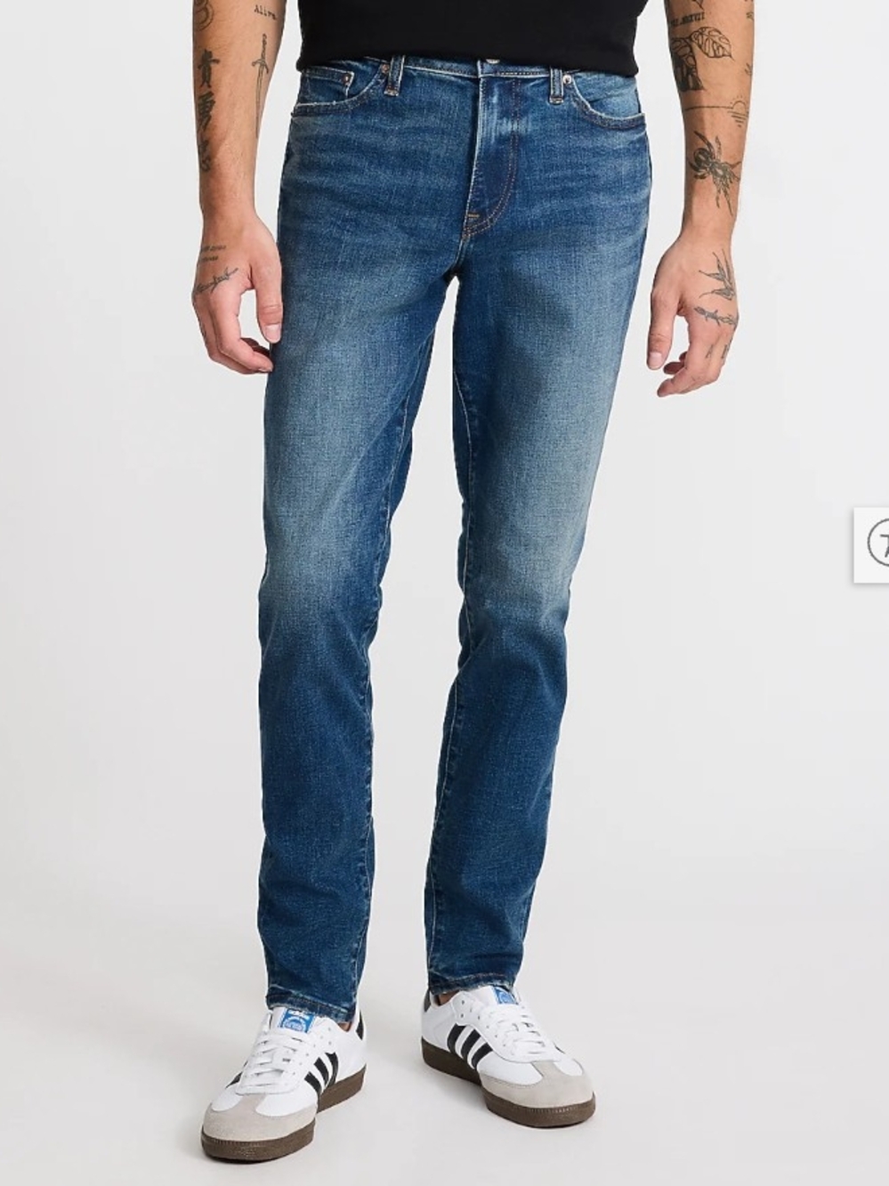 Express Men's Skinny Stretch Jeans in Medium Blue Wash